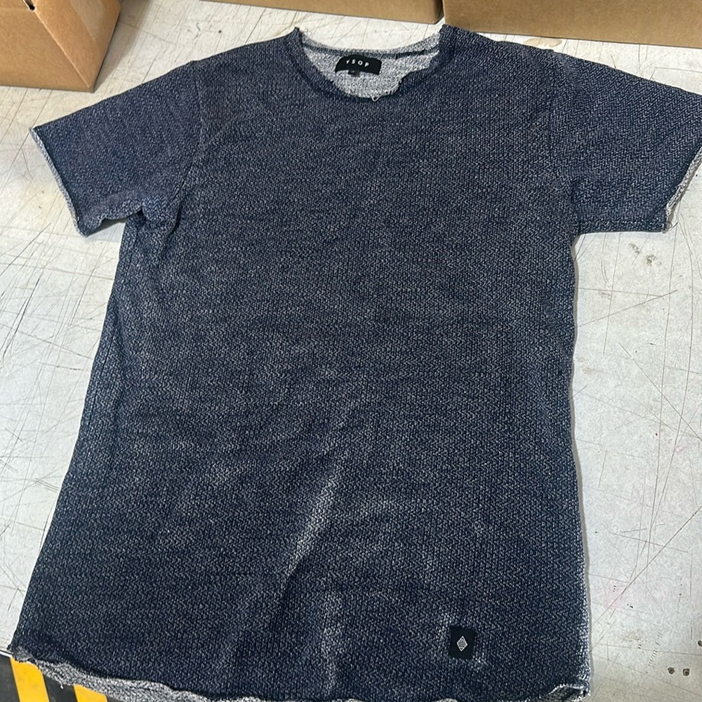 VSOP shirt. Cool material in a medium blue. Fits a little big